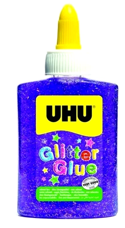UHU UHU Glitter Glue Purple Bottle 90gr (49996)