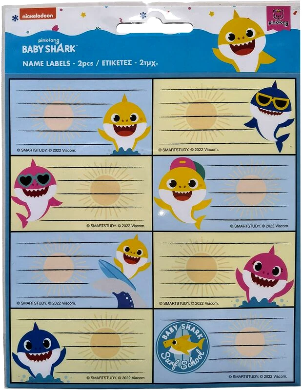 GIM Baby Shark Ετικέτα 2Τμχ (775-12146)