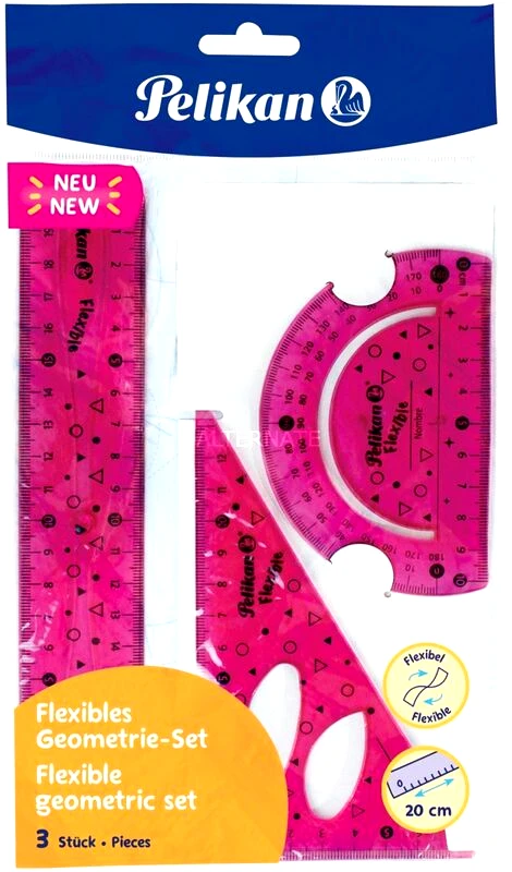 Pelikan Pelikan Γεωμετρικά Όργανα Flexible 20cm 3Τμχ (700917)