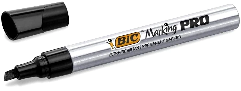 Bic Bic B.Μαρκαδόρος Ανεξίτηλος Marking Pro Chisel Μαύρο (964802)