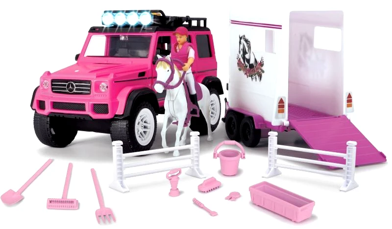Dickie Dickie F/W Playlife Σετ Όχημα MB AMG 500 4WD & Horse Trailer 40cm (203838007)