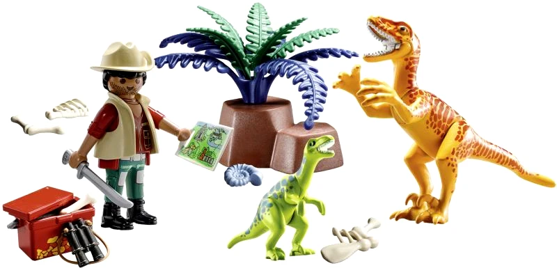 Playmobil Playmobil Maxi Βαλιτσάκι Εξερευνητής & Δεινόσαυροι (70108)