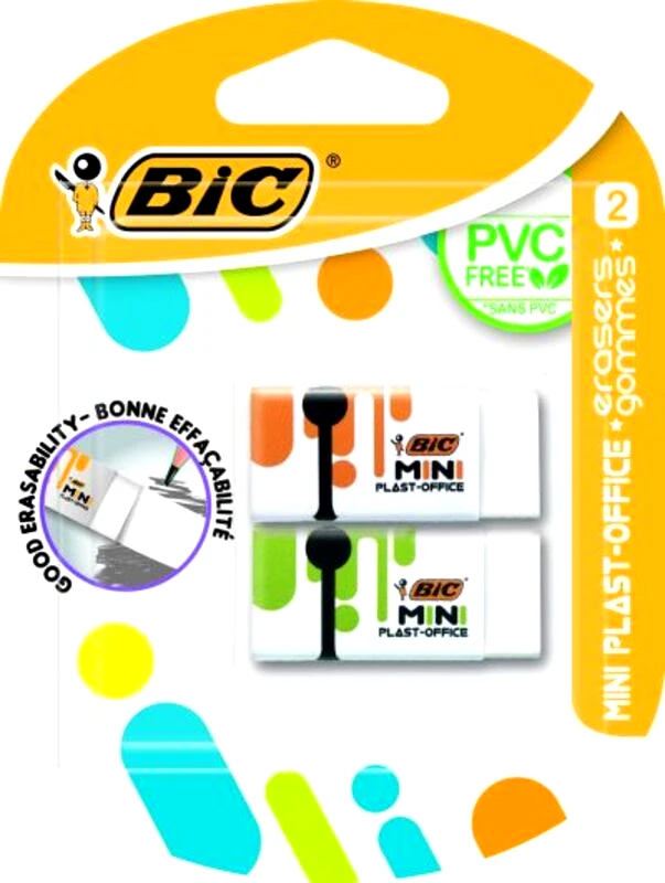 Bic Bic Γόμα Mini Plast Office 2Τμχ (927858)