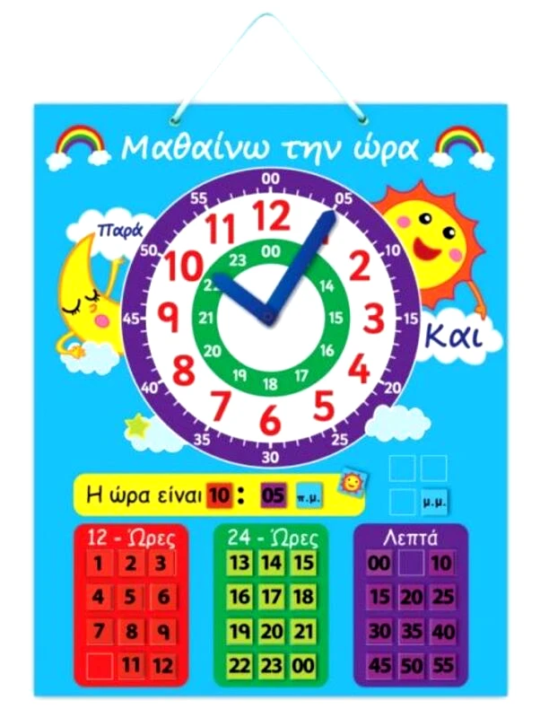 4M Μαγνητικός Πίνακας-Μαθαίνω Την Ώρα (100011)