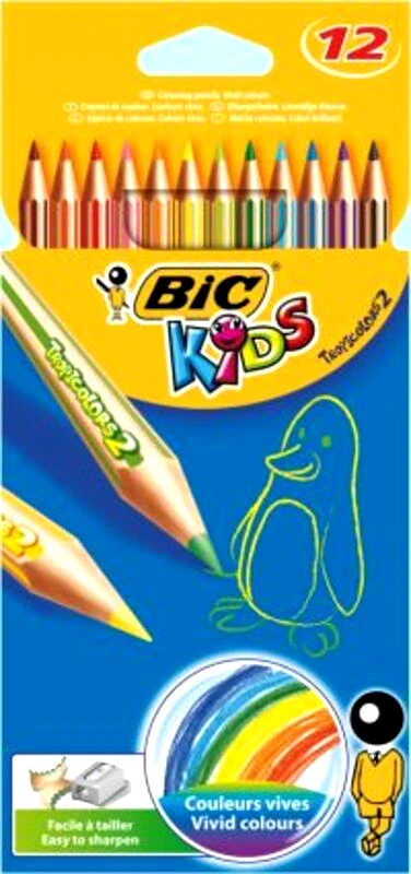 Bic Bic 12 Ξυλομπογιές Kids Tropicolors (832566)