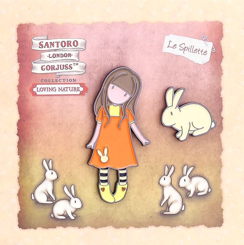 Εκδόσεις Χάρτινη Πόλη Santoro Pins-Honey Bunnies (HP.PIN.0001)