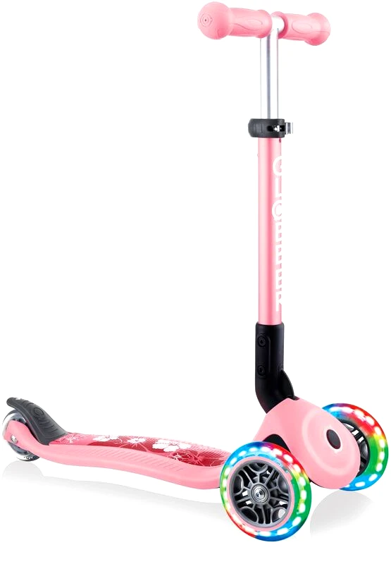 Globber Globber Scooter Junior Foldable Fantasy Lights Flowers Pastel Pink (433-210)