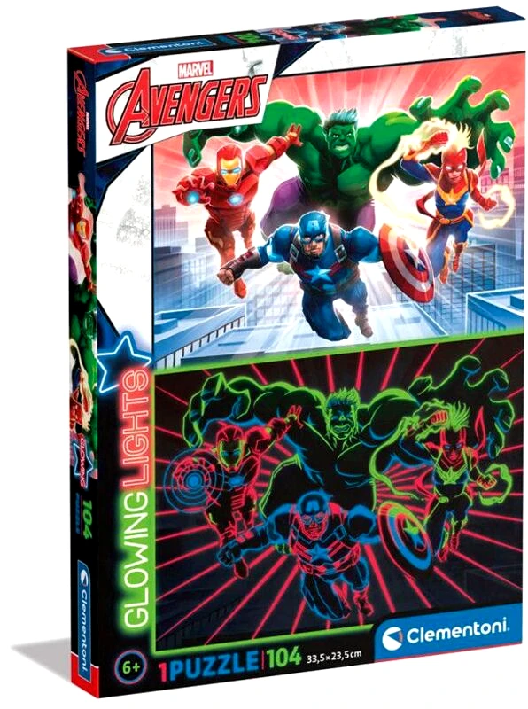 Clementoni Clementoni Παζλ 104 Glowing Lights Avengers (1210-27554)