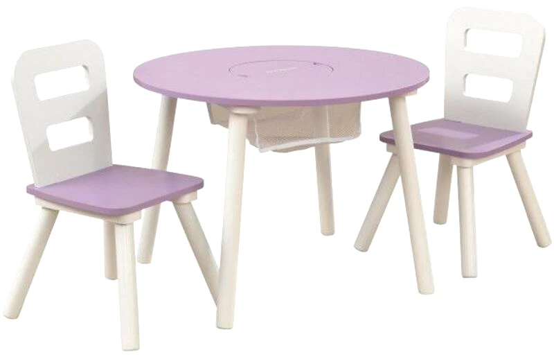 KidKraft Kidkraft Ξύλινο Σετ Τραπέζι & 2 Καρέκλες White-Lavender (20017-MSN)