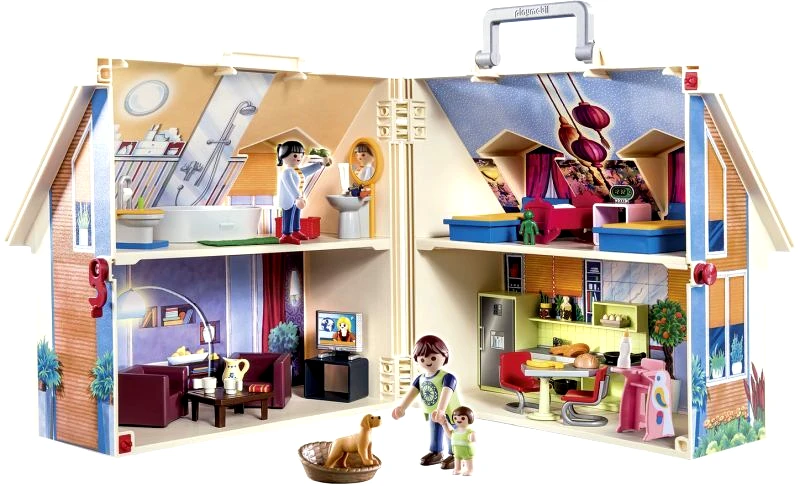 Playmobil Playmobil Μοντέρνο Κουκλόσπιτο-Βαλιτσάκι (70985)