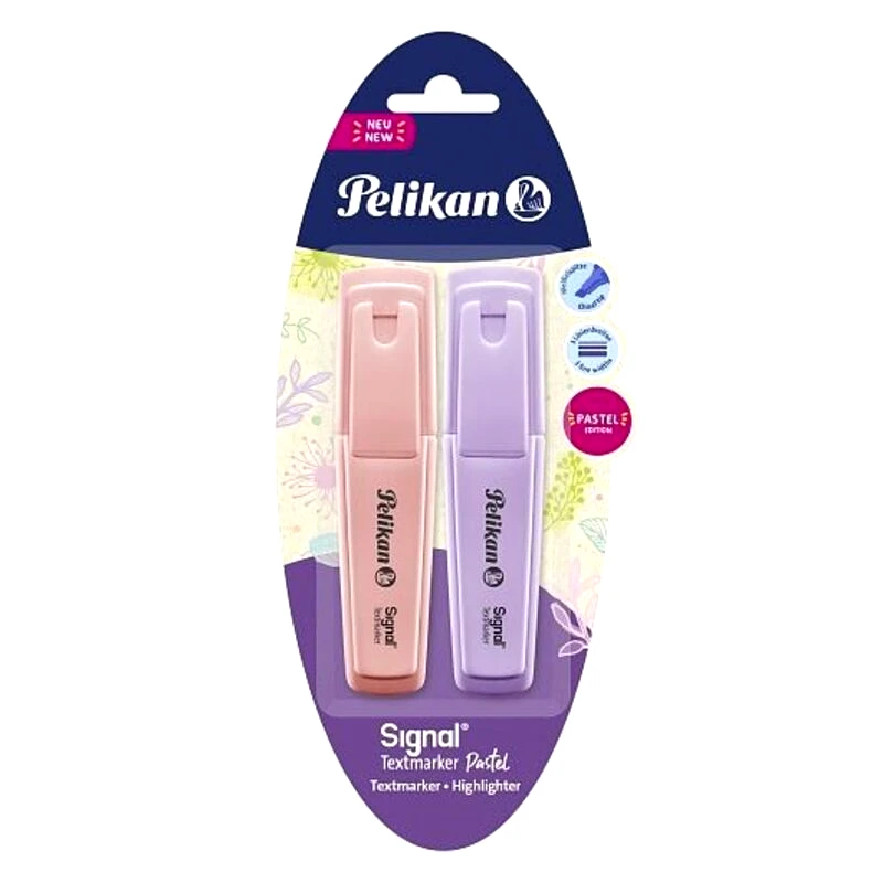 Pelikan Pelikan Υπογραμμιστής Pastel Ροδακινί & Λεβάντα 2Τμχ (60078800)