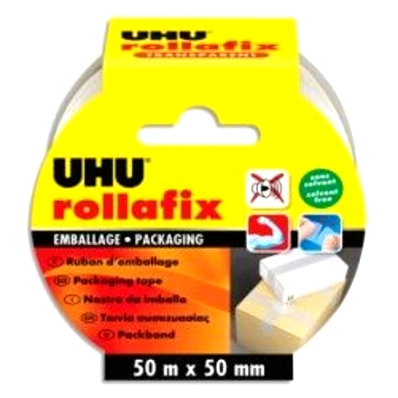 UHU UHU Rollafix Διάφανη Ταινία Συσκευασίας 50mX50mm (34327-36942)