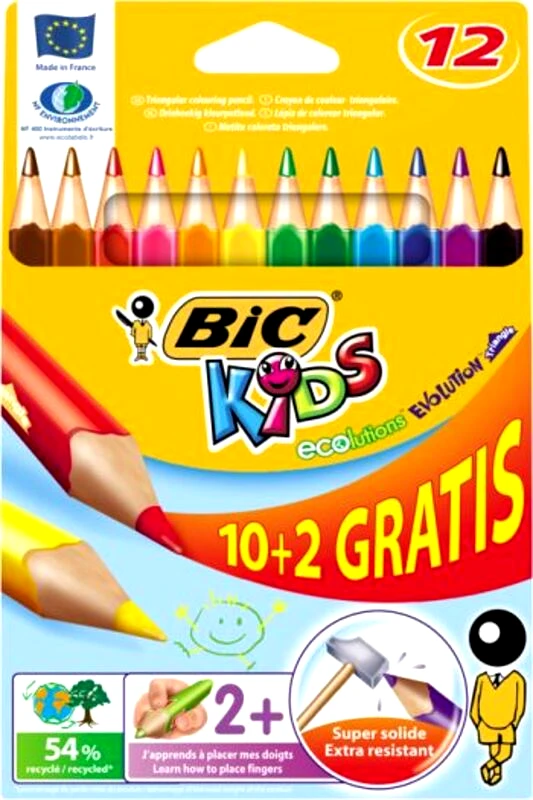 Bic Bic Ξυλομπογιές Kids Evolution Triangle 10+2 (887146)