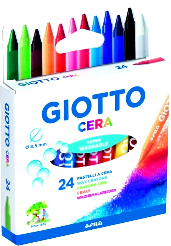 Giotto Giotto 24 Κηρομπογιές Cera 9cm (282200)