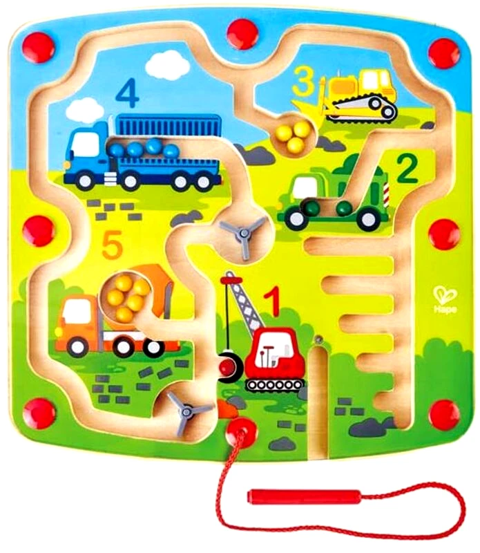 Hape Hape Totally Amazing Ξύλινος Λαβύρινθος Με Οχήματα & Αριθμούς (E1713)