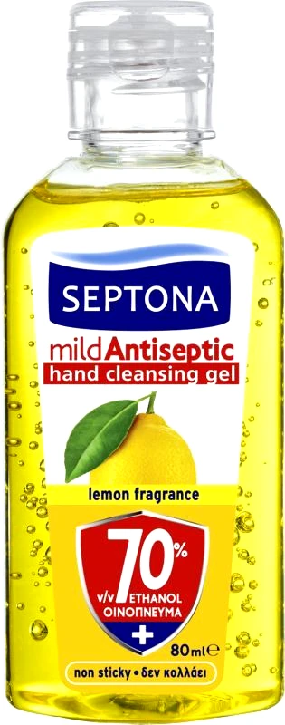 Septona Septona Αντισηπτικό Τζελ 80ml Λεμόνι (2102030080003)