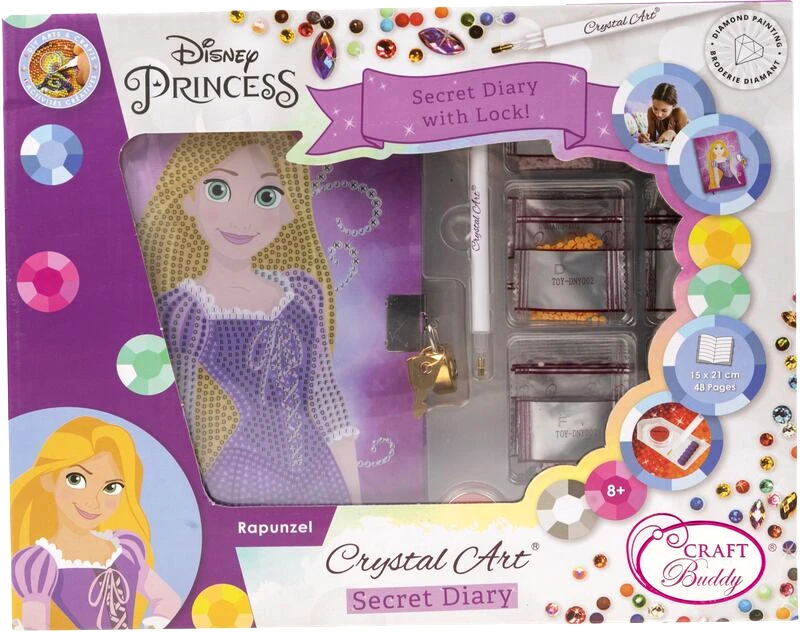 Craft Buddy Craft Buddy Secret Diary Crystal Art Rapunzel (CATOY-DNY002)