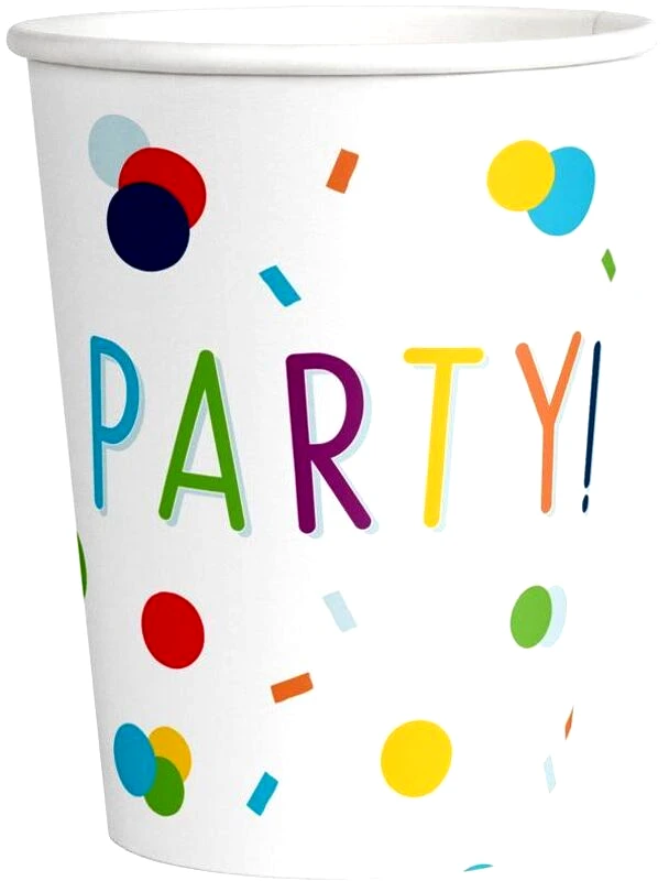 Ποτήρια 250ml Confetti Birthday 8Τμχ (M990634866)