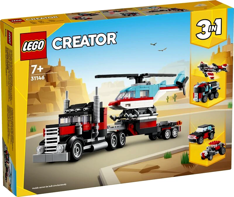 LEGO toys LEGO Creator 3in1 Flatbed With Helicopter (31146)