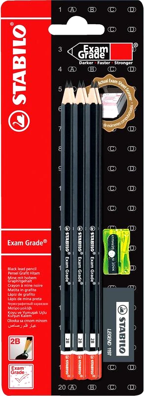 Stabilo Stabilo Μολύβι Exam 6Τμχ+Γόμα+Ξύστρα (11228000)