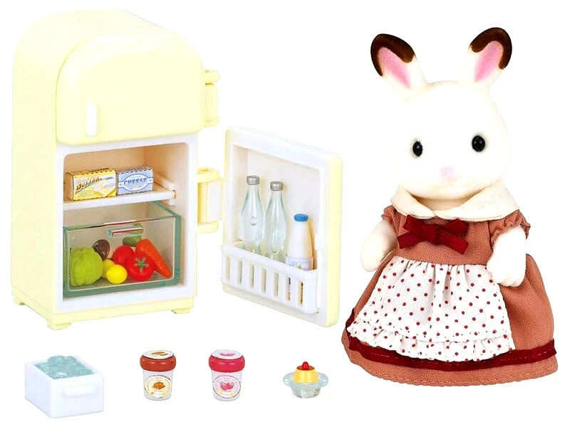Sylvanian Families Sylvanian Families Chocolate Rabbit Μαμά & Σετ Ψυγείου (5014)