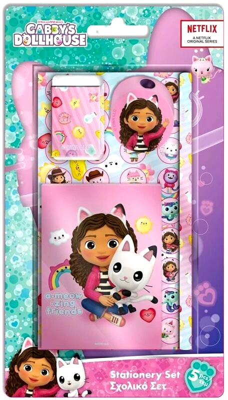 Διακάκης Gabby's Dollhouse Σχολικό Σετ 5Τμχ (000574052)