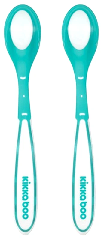 Kikkaboo Kikkaboo Κουτάλι Με Αισθητήρα Θερμότητας 2Τμχ Boo Mint (31302040079)