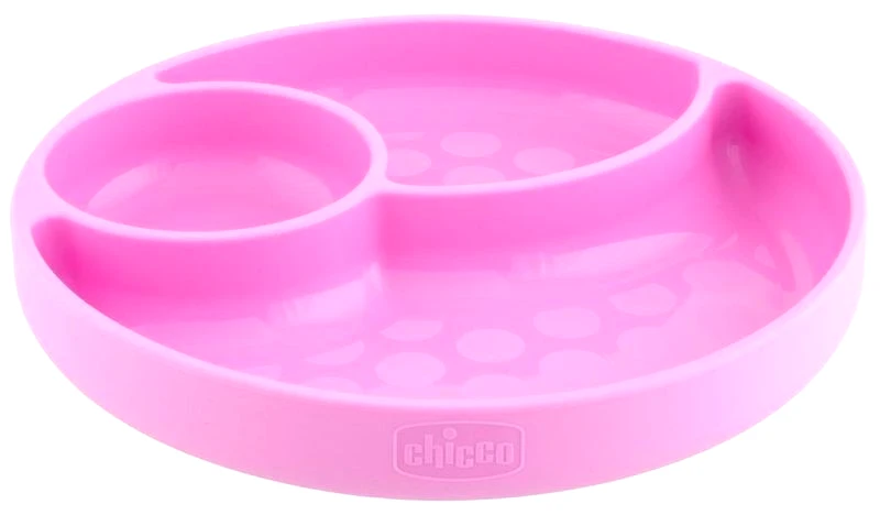 Chicco Chicco Πιάτο Με Χωρίσματα Ροζ 12Μ+ (F05-10216-10)