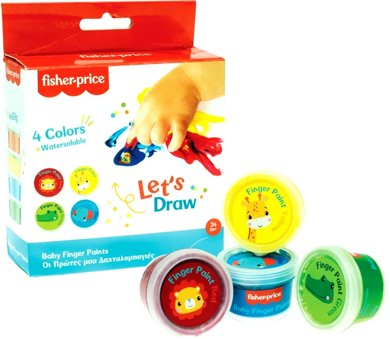 GIM Gim Fisher Price Δακτυλομπογιές 4Τμχ (321-00004)