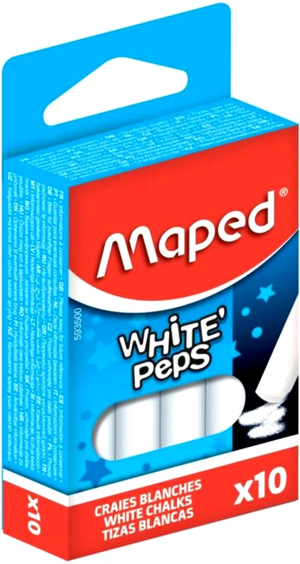 Maped Maped Κιμωλίες Λευκές 10Τμχ (593500)