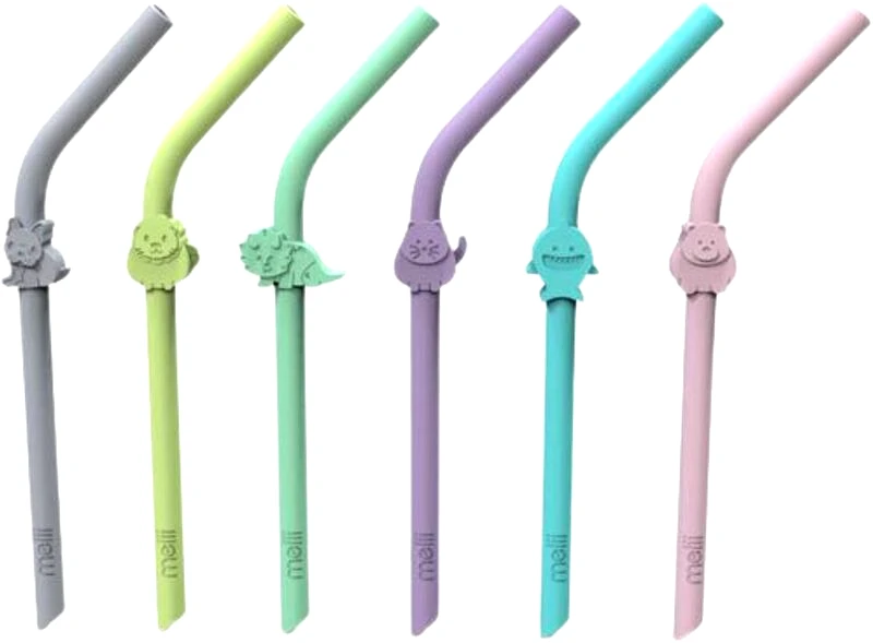 Melii Καλαμάκι Σιλικόνης Πολλαπλών Χρήσεων 6Τμχ (MEL18100)