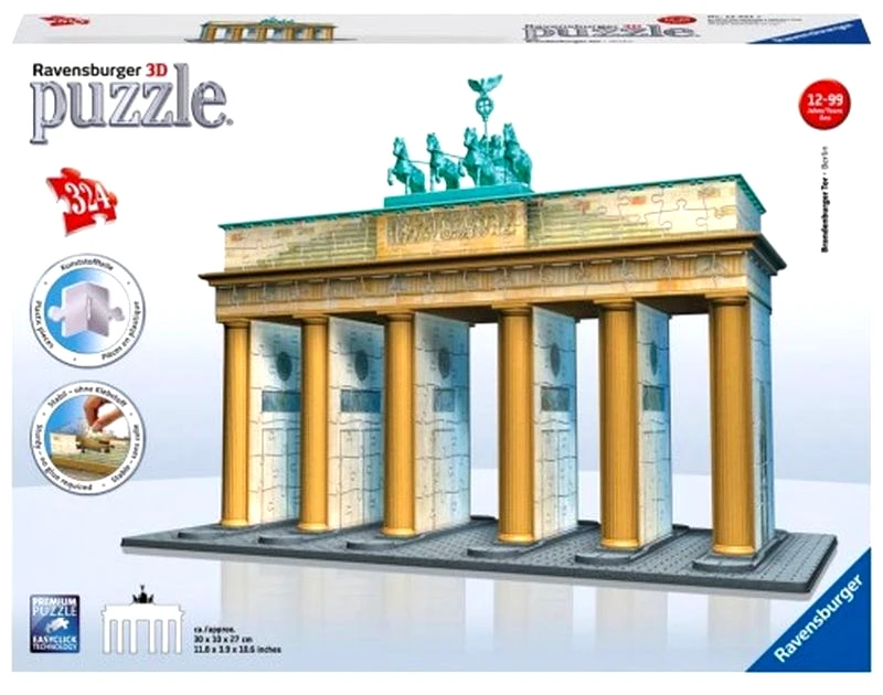 Ravensburger Ravensburger Παζλ 3D Πύλη Του Βραδεμβούργου 324τμχ-(12551)