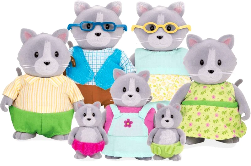 Li’l Woodzeez Li'l Woodzeez Σετ Cat Family With Grandparents (WZ6530Z)