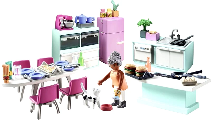 Playmobil Playmobil Μοντέρνα Κουζίνα Με Τραπεζαρία (71608)