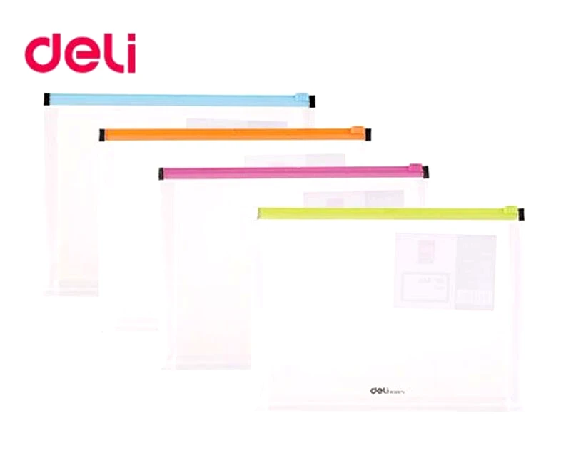 Deli Φάκελος Zip PP A5 Rio 4 Χρώματα-1Τμχ (38976)