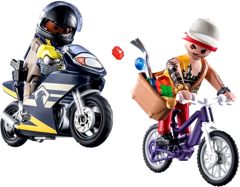 Playmobil Playmobil Starter Pack Αστυνομική Καταδίωξη Ληστή Κοσμημάτων (71255)
