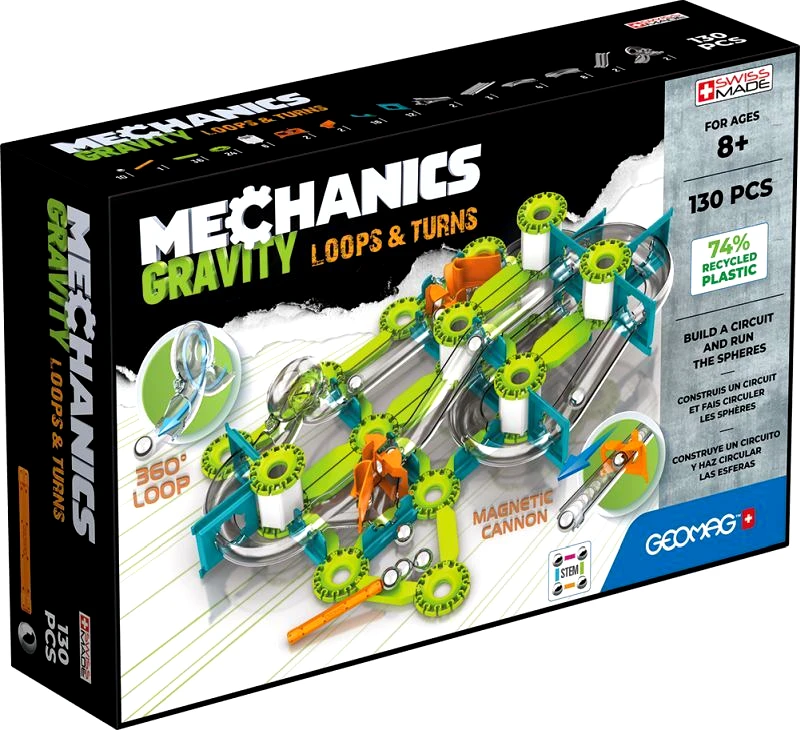 Geomag Geomag Σετ Gravity Loops & Turns 130pcs.-Green (PF.530.763.00)