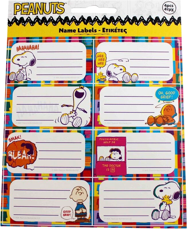 GIM Gim Peanuts Ετικέτα-4Τμχ (775-74046)