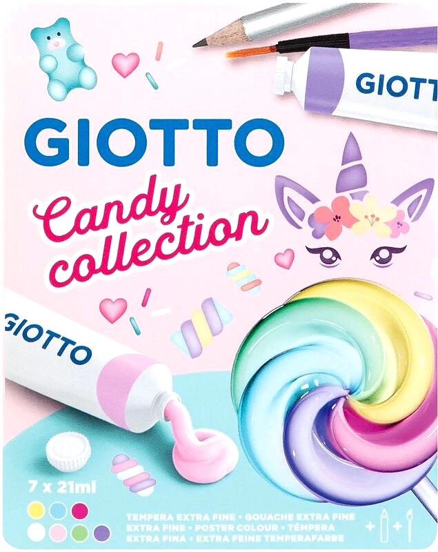 Giotto Giotto Τέμπερα Candy 21ml 7 Χρώματα (000302100)