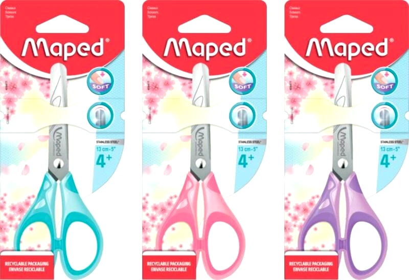 Maped Maped Ψαλίδι Essentials Soft Pastel 13cm-3 Σχέδια-1Τμχ (464411)