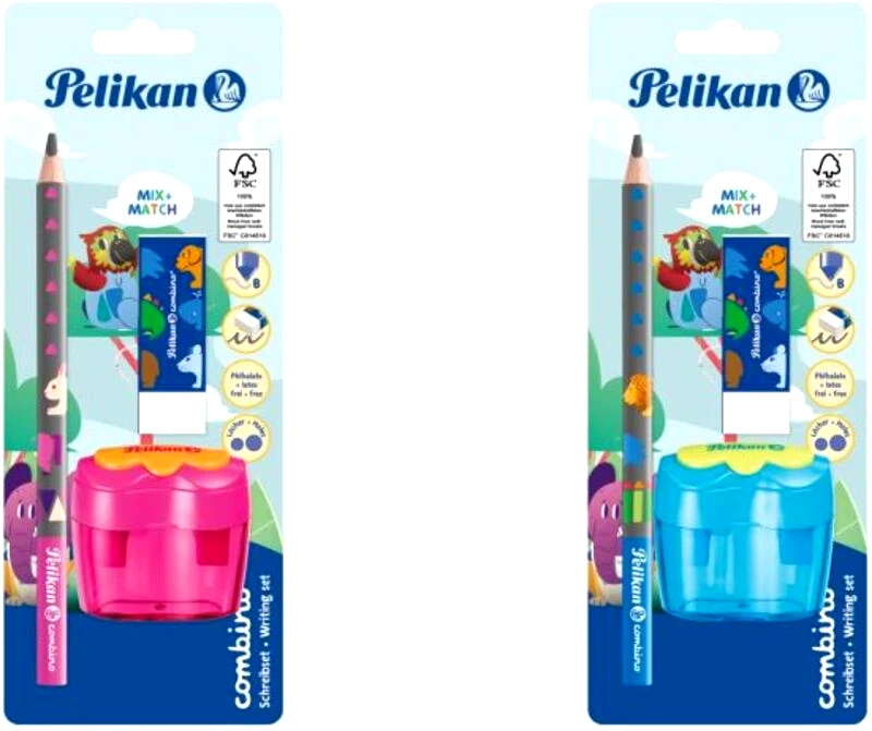 Pelikan Pelikan Σετ Combino Μολύβι+Γόμα+Ξύστρα-2 Σχέδια-1Τμχ (811217)