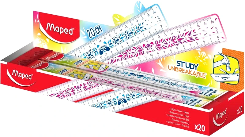 Maped Maped Γεωμετρικός Χάρακας Study Fancy 20cm-2 Σχέδια-1Τμχ (245401)