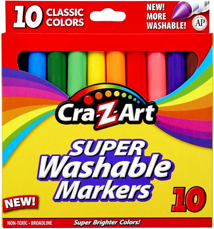 Cra-Z-Art Cra-Z-Art Μαρκαδόροι Super Washable 10Τμχ (10002)