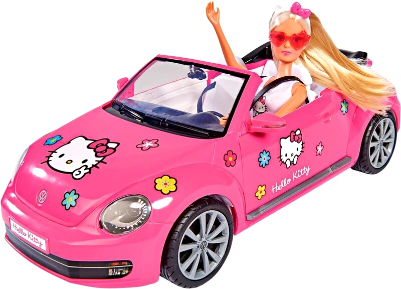 Simba Λαμπάδα Simba Hello Kitty-Κούκλα Steffi Love & Αυτοκίνητο Beetle Cabriolet (109283023)