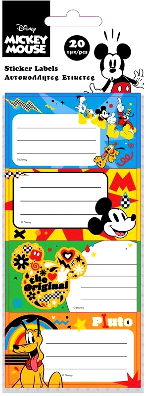 Διακάκης Mickey Ετικέτες Αυτοκόλλητα 20Τμχ (000563895)