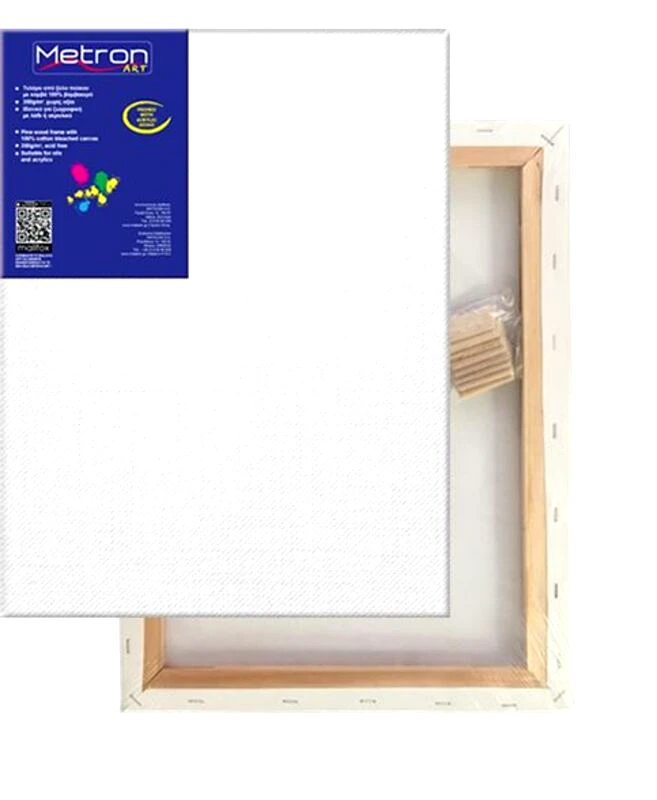 Metron Τελάρο Μουσαμάς Βαμβακερό Απλό 18x24cm (721.18-24)