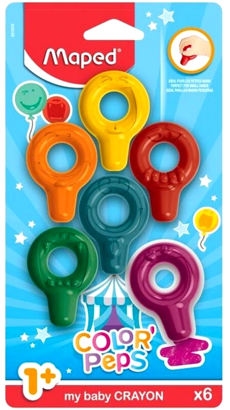 Maped Maped Κηρομπογιές Baby 6 Τμχ (863806)