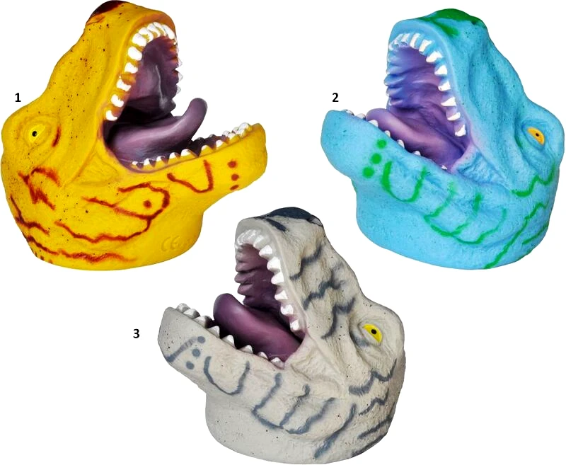 WC Δεινόσαυροι Hand Puppet - 3 Σχέδια (D2892)