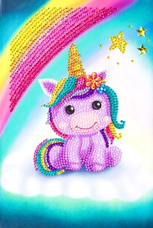 Craft Buddy Craft Buddy Notebook Crystal Art Unicorn Smile (CANJ-3)
