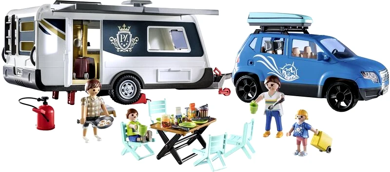 Playmobil Playmobil Οικογενειακές Διακοπές Με Τροχόσπιτο Camping (71423)